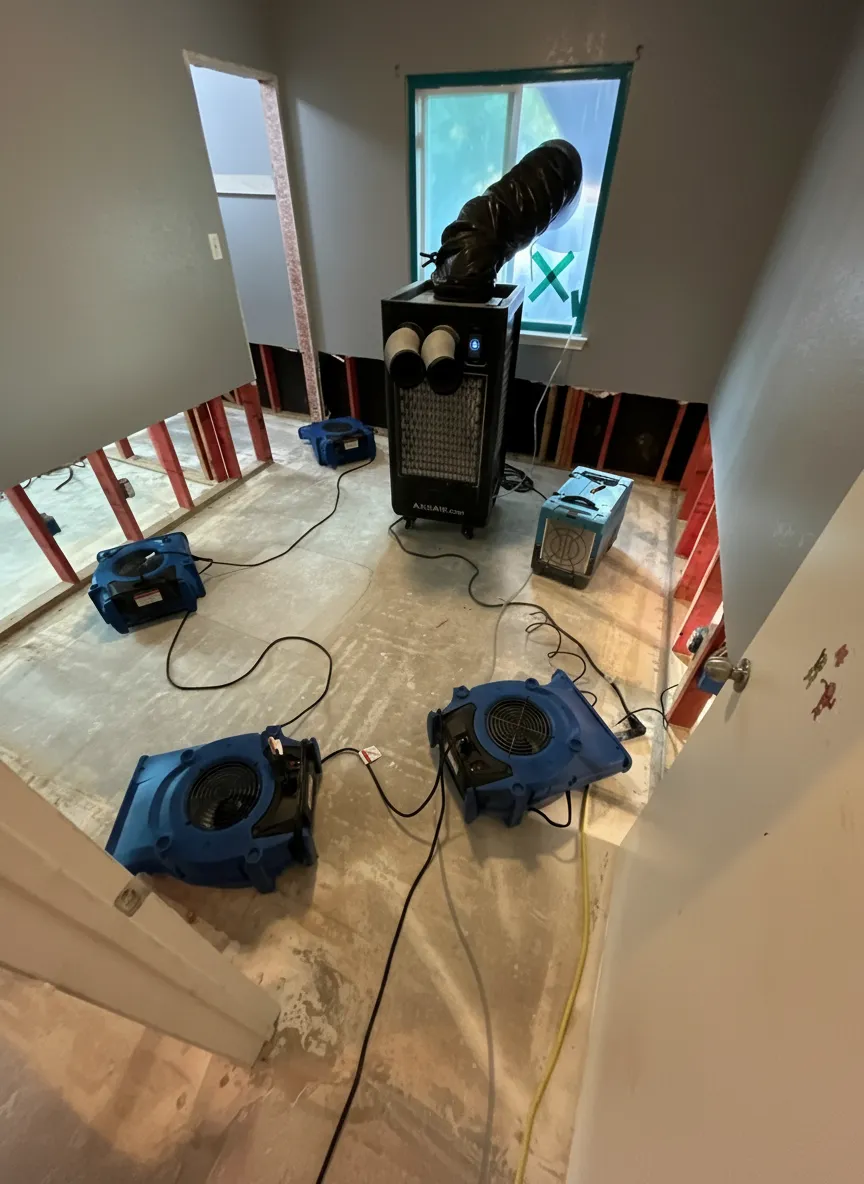 Industrial water damage drying equipment in Austin TX